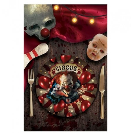 BOLSA DE 6 PLATOS PAYASO 23 CM