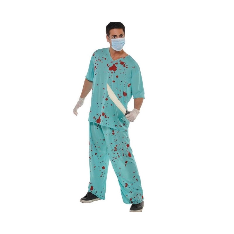 DISFRAZ CIRUJANO ZOMBIE SANGRIENTO ADULTO