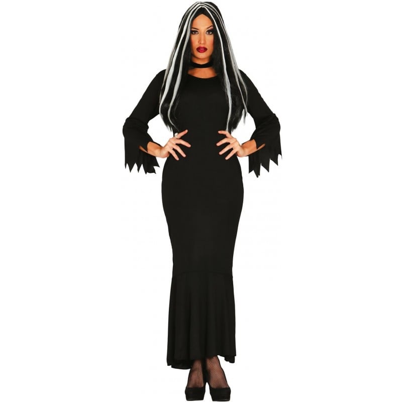 DISFRAZ MORTICIA OSCURIDAD ADULTA T.L 42-44