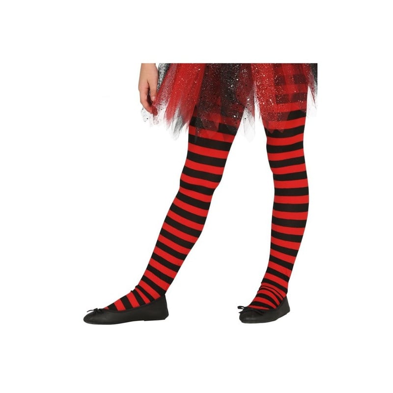 PANTYS ROJOS CON RAYAS INFANTIL 5-9 AÑOS