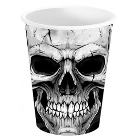 6 Vasos Calavera Halloween 240 Ml