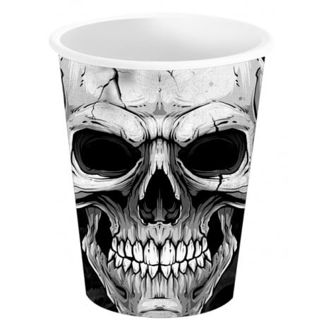Vasos De Calavera Halloween 6 Uds 240 Ml De Fiestas Guirca