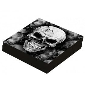 12 Servilletas Calavera 33 Cm