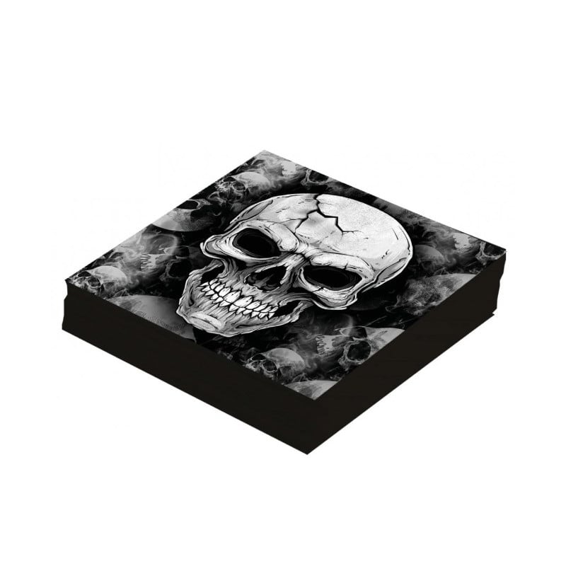 12 Servilletas Calavera 33 Cm