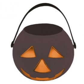 Calabaza Cubo Negro 15 Cm