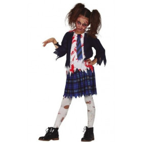 DISFRAZ COLEGIALA ZOMBIE INFANTIL T 5-6 AÑOS