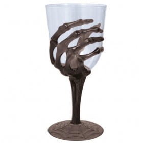 COPA VINO TRANSPARENTE MANO ESQUELETO