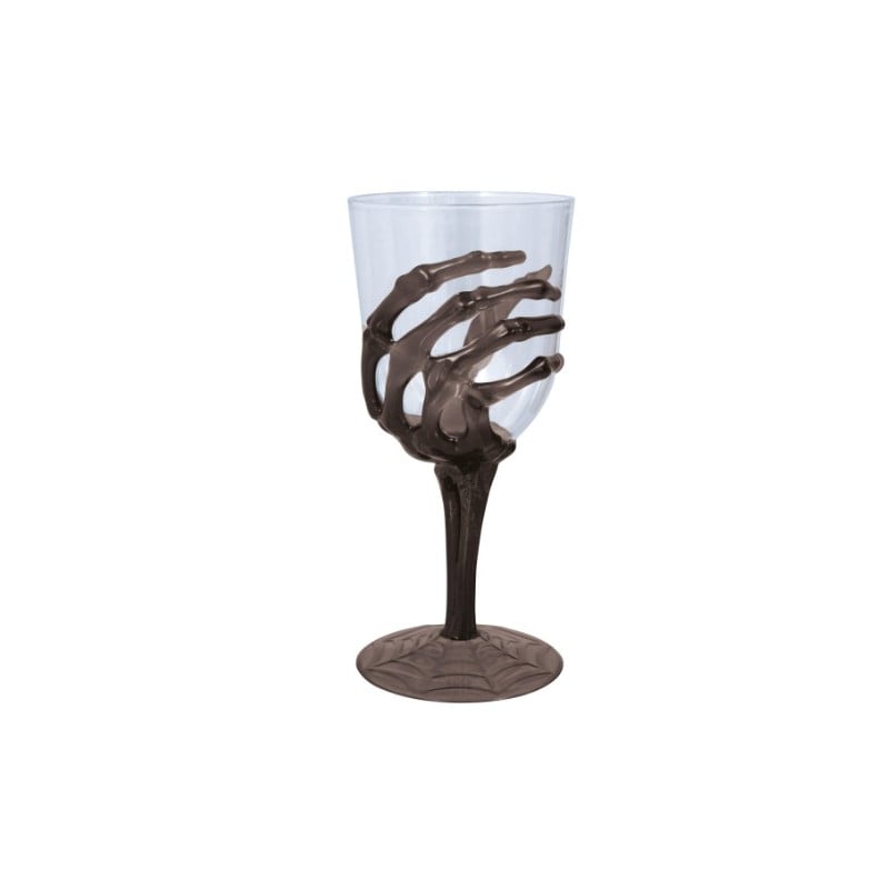 COPA VINO TRANSPARENTE MANO ESQUELETO