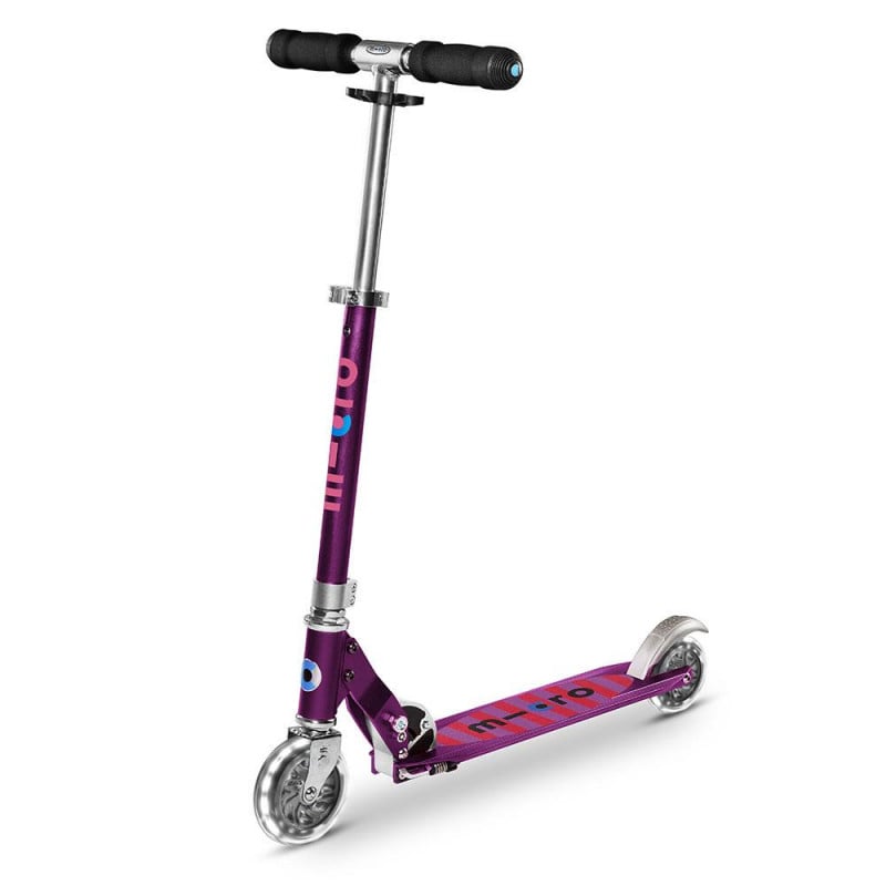 Patinete Micro Sprite Lila Led De Micro