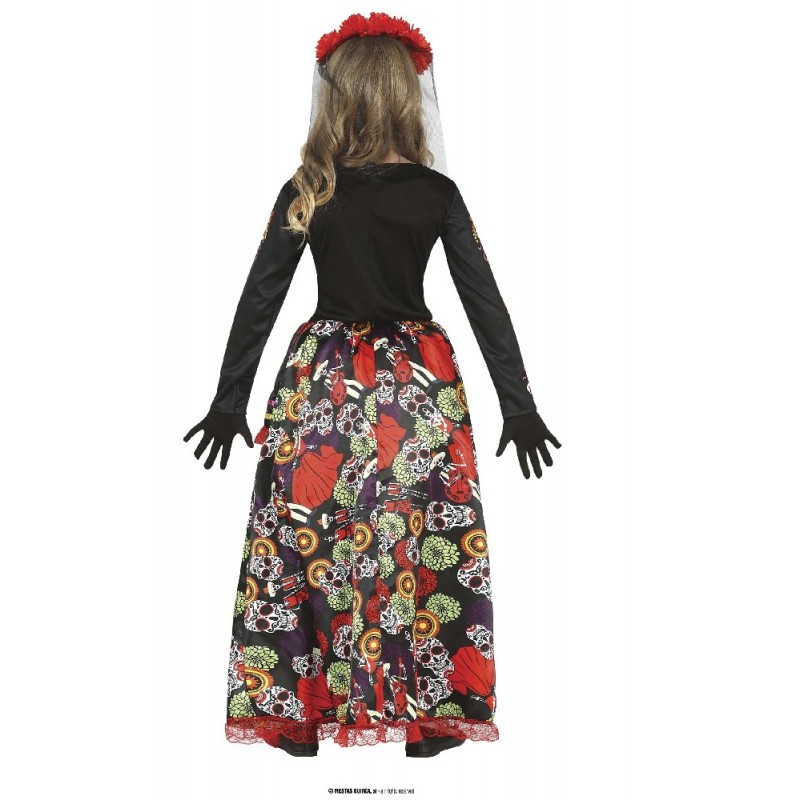 DISFRAZ CATRINA INFANTIL 7-9 AÑOS