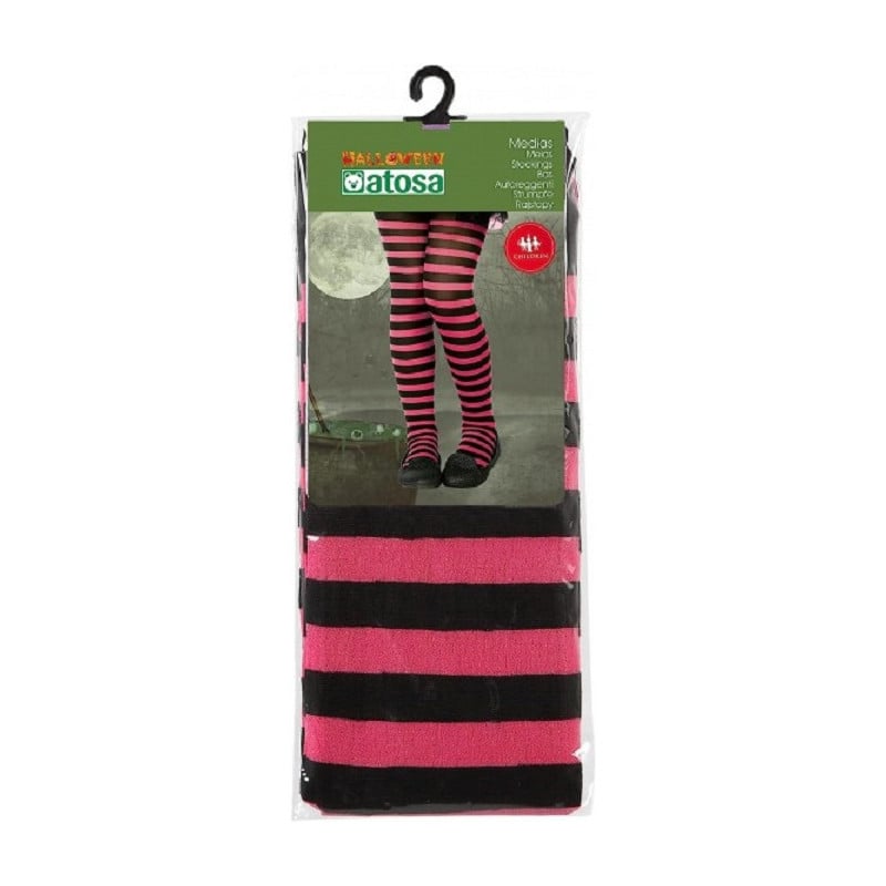 MEDIAS RAYAS FUCSIA/NEGRA INFANTILES