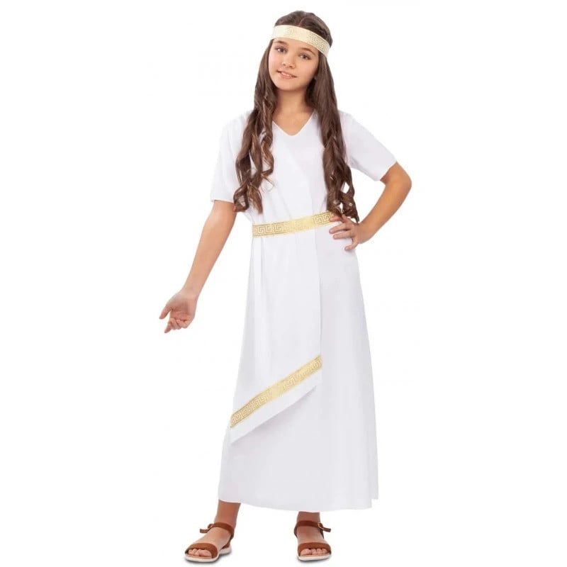 DISFRAZ ROMANA BLANCA TALLA 3-4 AÑOS