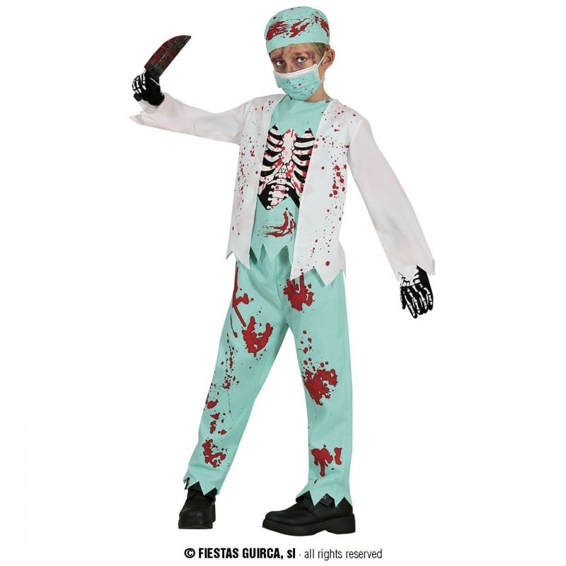 DISFRAZ MEDICO ZOMBIE INFANTIL 10-12 AÑOS