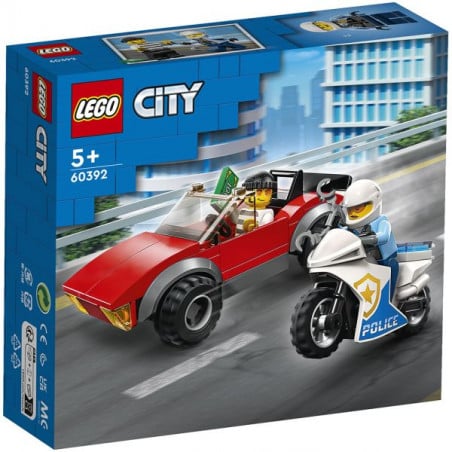 LEGO CITY MOTO DE POLICIA Y COCHE A LA FUGA