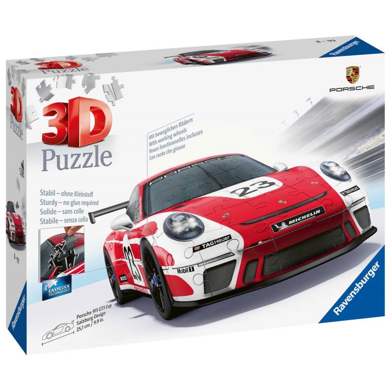 Puzzle 3D Porsche 911 GT3 Cup Ravensburger à 8,99 € chez Auchan