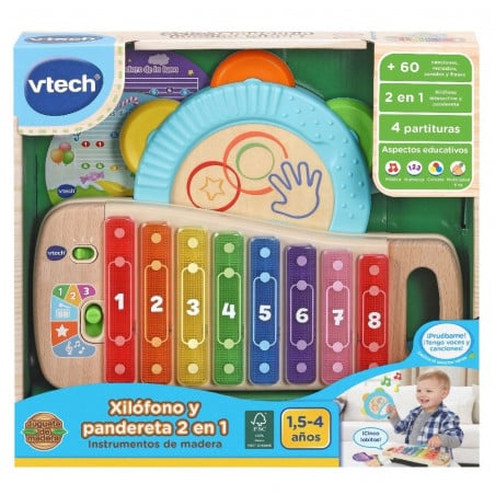 Eco Xilófono y Pandereta 2 en 1