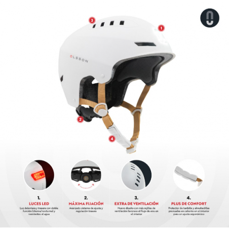 Casco Olsson Urban Light Blanco M/L