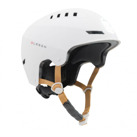 casco olsson blanco con luz