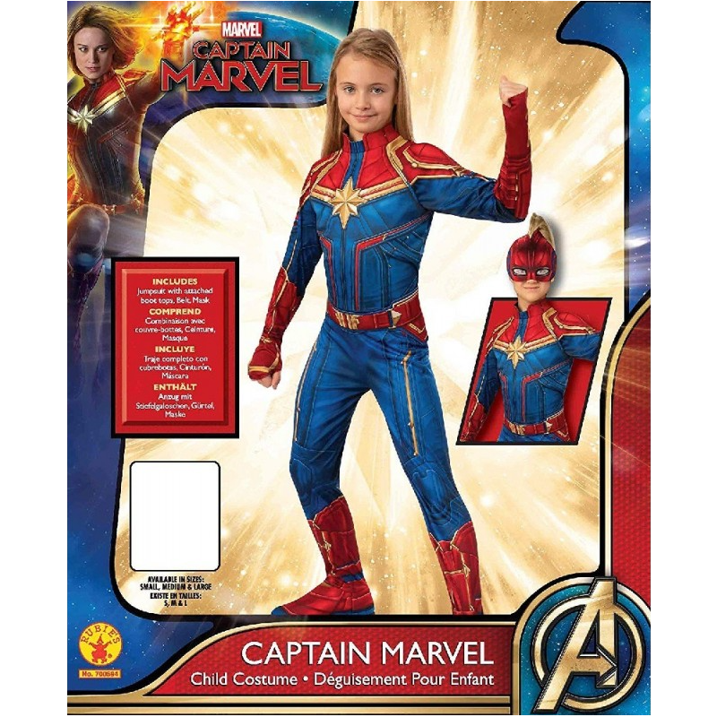 DISFRAZ CAPITANA MARVEL T-M CLASSIC INF