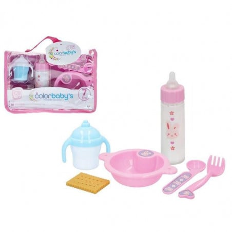 BOLSO ACCESORIOS MUÑECA BEBE 7 PIEZAS