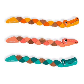 Serpiente - Cocodrilo Articulados Madera