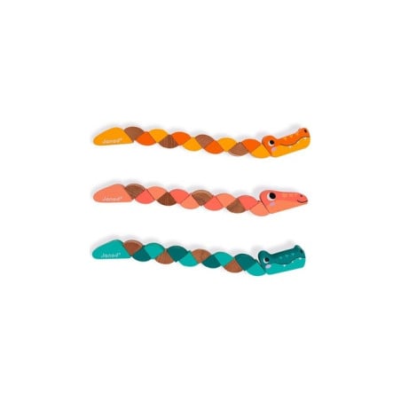 Serpiente - Cocodrilo Articulados Madera