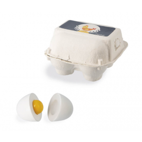 huevera con huevos de madera 2