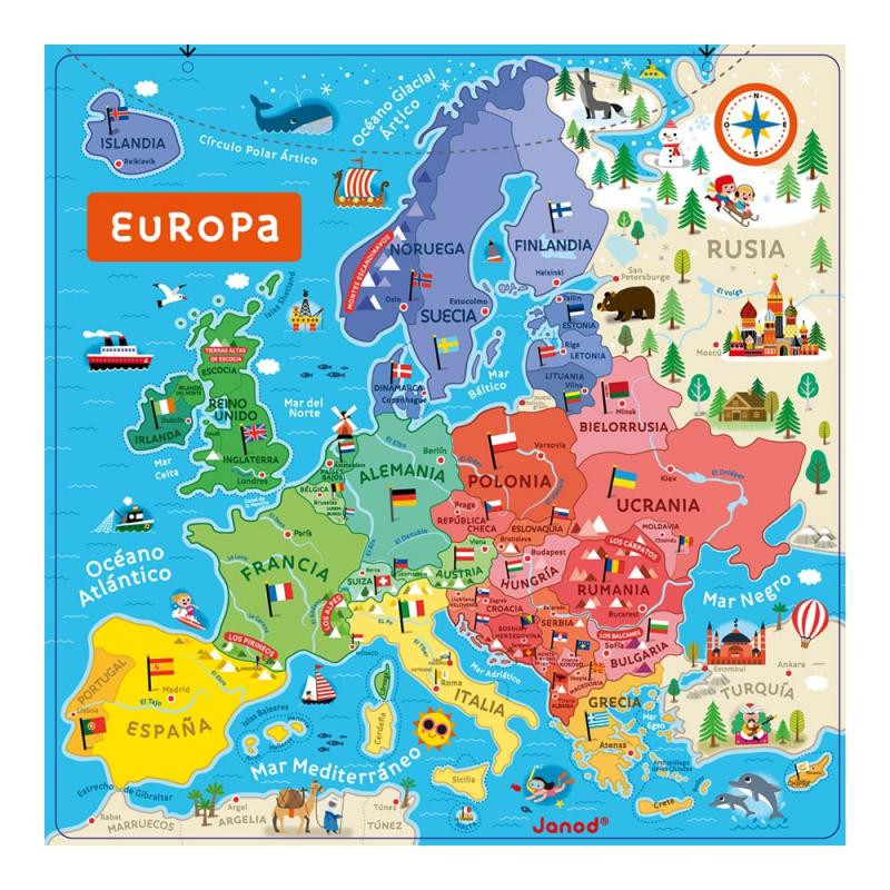 mapa europa magnetico
