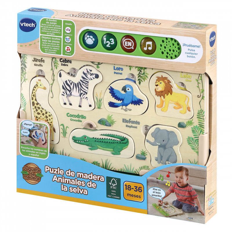 Puzle de Madera Animales Selva