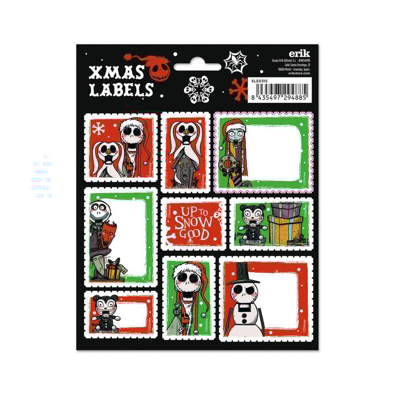 Etiquetas Adhesivas Pesadilla Antes de Navidad