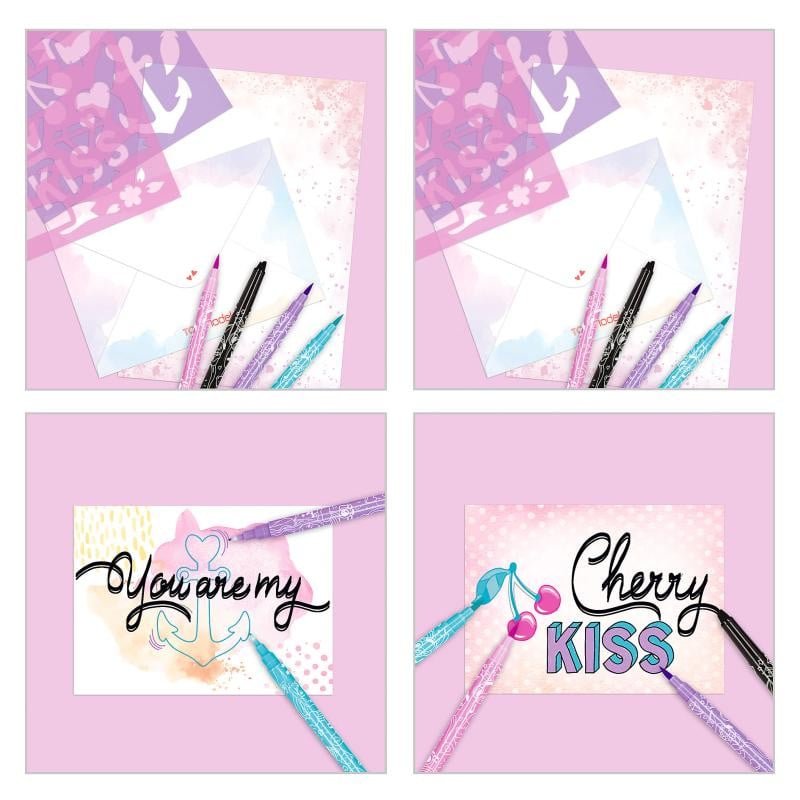 TOP MODEL SET DE CARTAS Y LETTERING