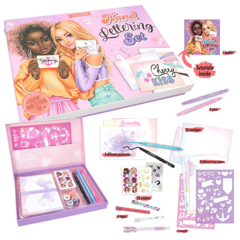 TOP MODEL SET DE CARTAS Y LETTERING