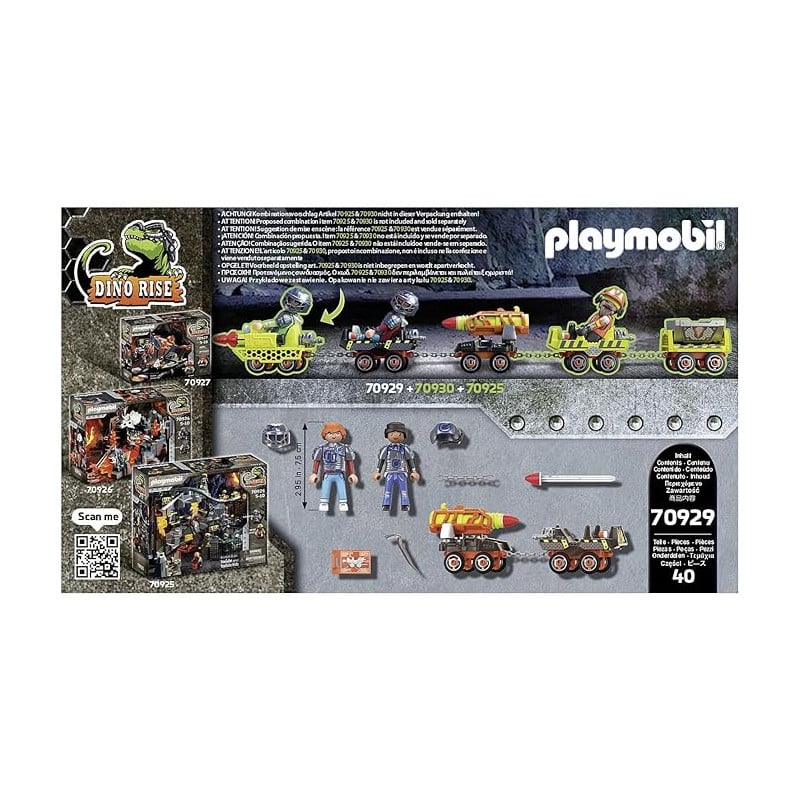 DINO MINE CARRO DE COHETES PLAYMOBIL