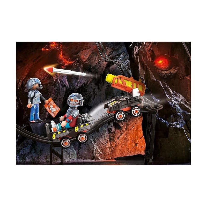 DINO MINE CARRO DE COHETES PLAYMOBIL
