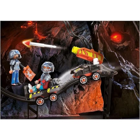 DINO MINE CARRO DE COHETES PLAYMOBIL