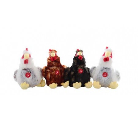 PELUCHE GALLINA CON SONIDOS 22 CM