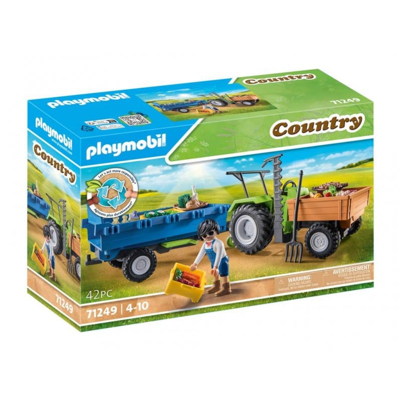 TRACTOR CON REMOLQUE PLAYMOBIL