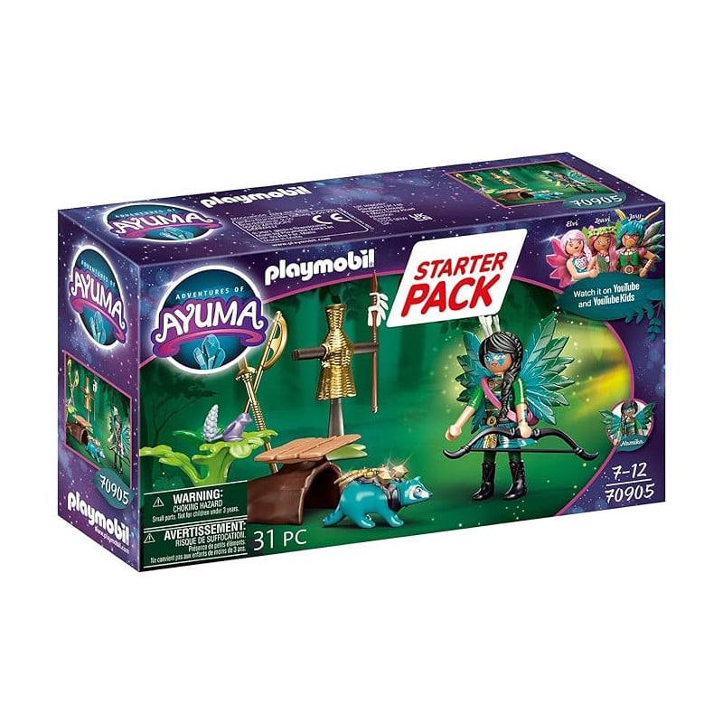 STARTER PACK KNIGHT FAIRY CON MAPACHE PLAYMOBIL