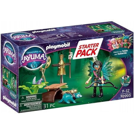 STARTER PACK KNIGHT FAIRY CON MAPACHE PLAYMOBIL