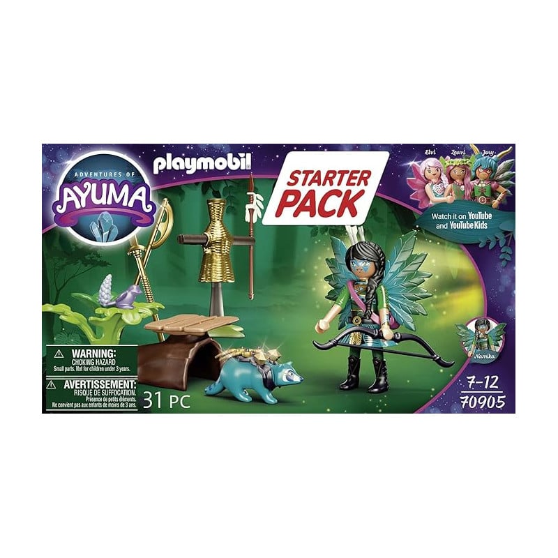 STARTER PACK KNIGHT FAIRY CON MAPACHE PLAYMOBIL