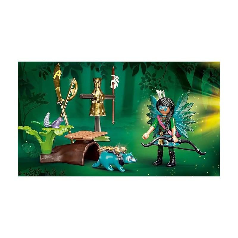 STARTER PACK KNIGHT FAIRY CON MAPACHE PLAYMOBIL
