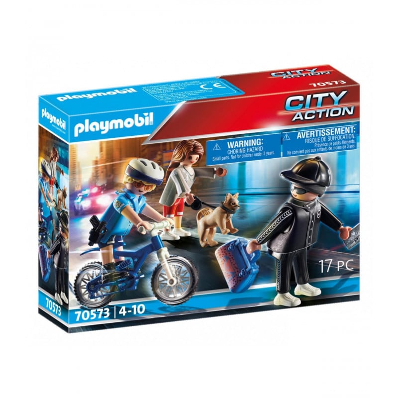 BICI POLICIAL:PERSECUCION DEL CARTERISTA PLAYMOBIL