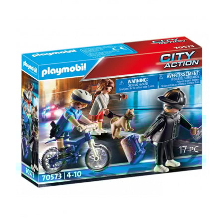 BICI POLICIAL:PERSECUCION DEL CARTERISTA PLAYMOBIL