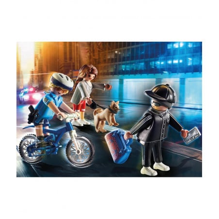 BICI POLICIAL:PERSECUCION DEL CARTERISTA PLAYMOBIL