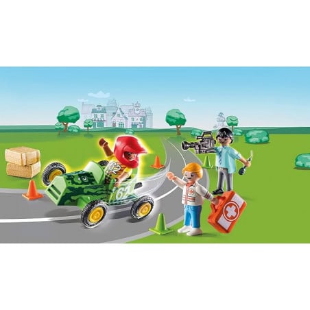 ACCION AMBULANCIA. AYUDA AL PILOTO PLAYMOBIL