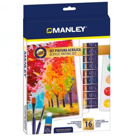 set pintura acrilica manley
