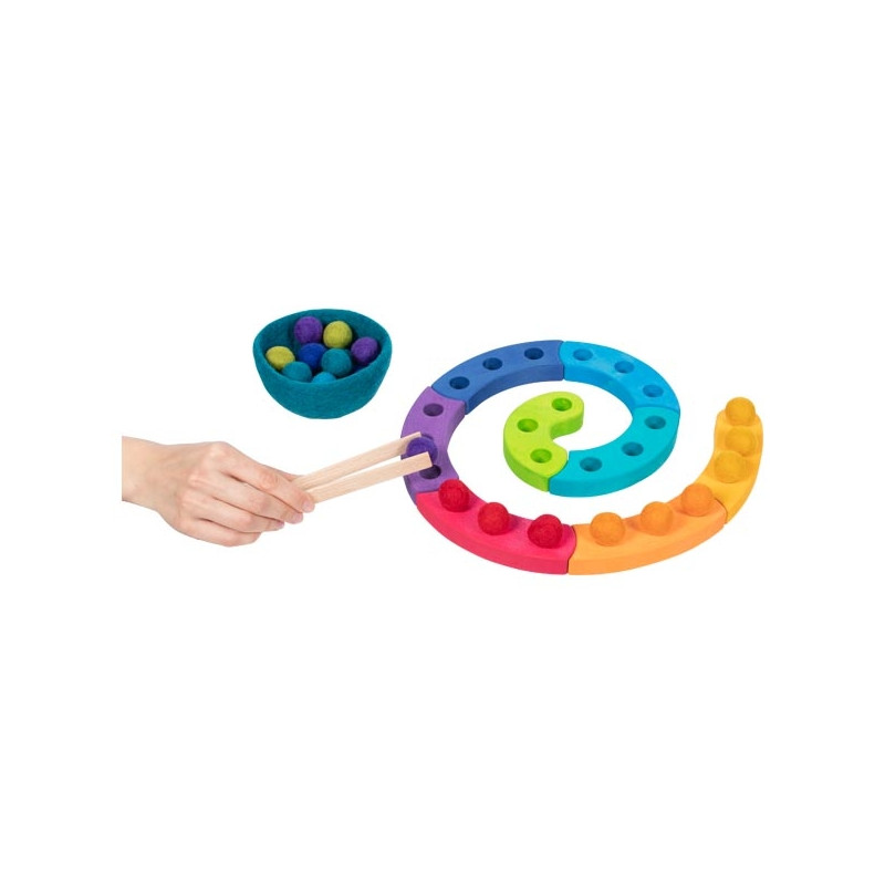 Juego de Clasificación de Colores en Espiral
