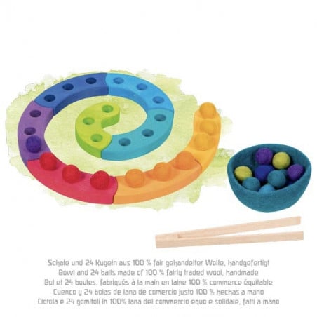 Juego de Clasificación de Colores en Espiral