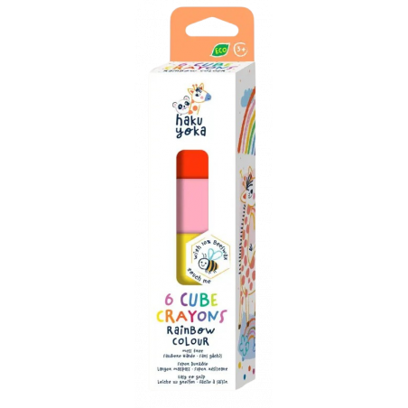 Crayones Cubo Colores Arcoiris