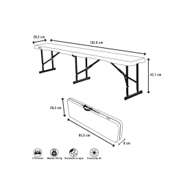 LIFETIME BANCO PLEGABLE MALETIN 2